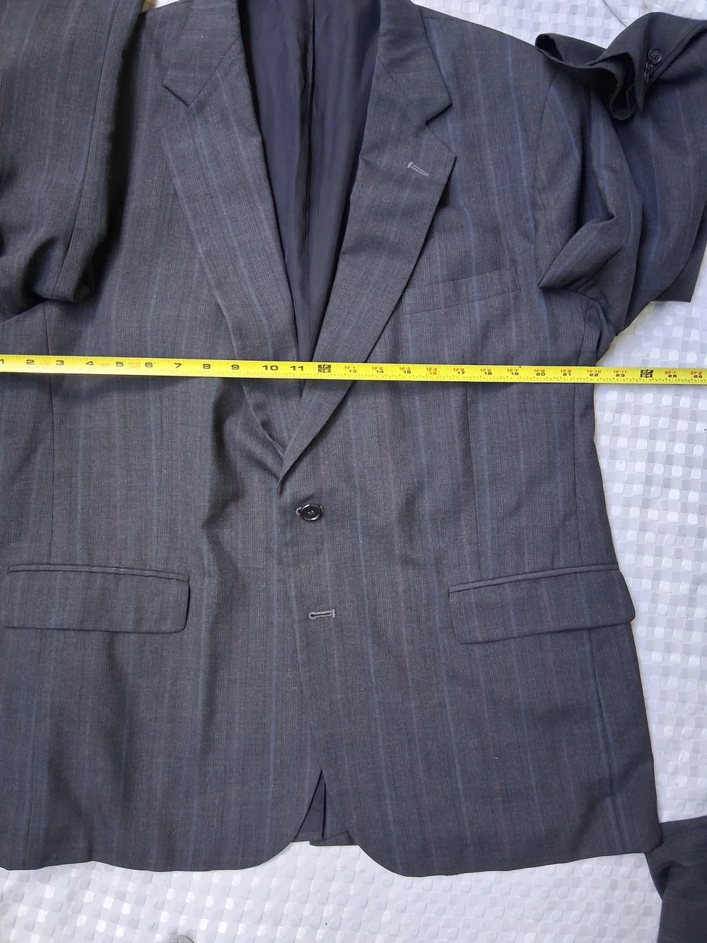 Town Craft VTG Classic Men's Charcoal Pinstripe Suit set Size 46R
